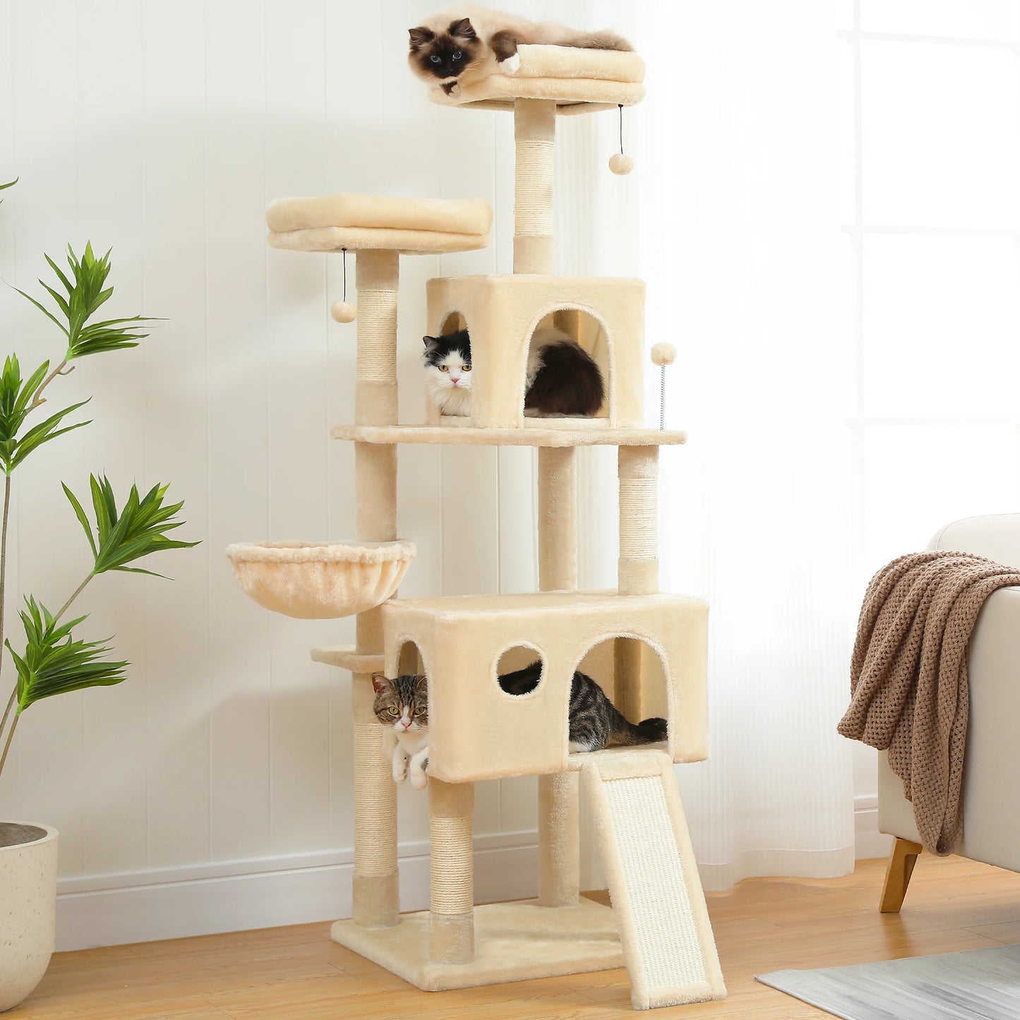 Cats Climbing Trestle Pet Scratcher