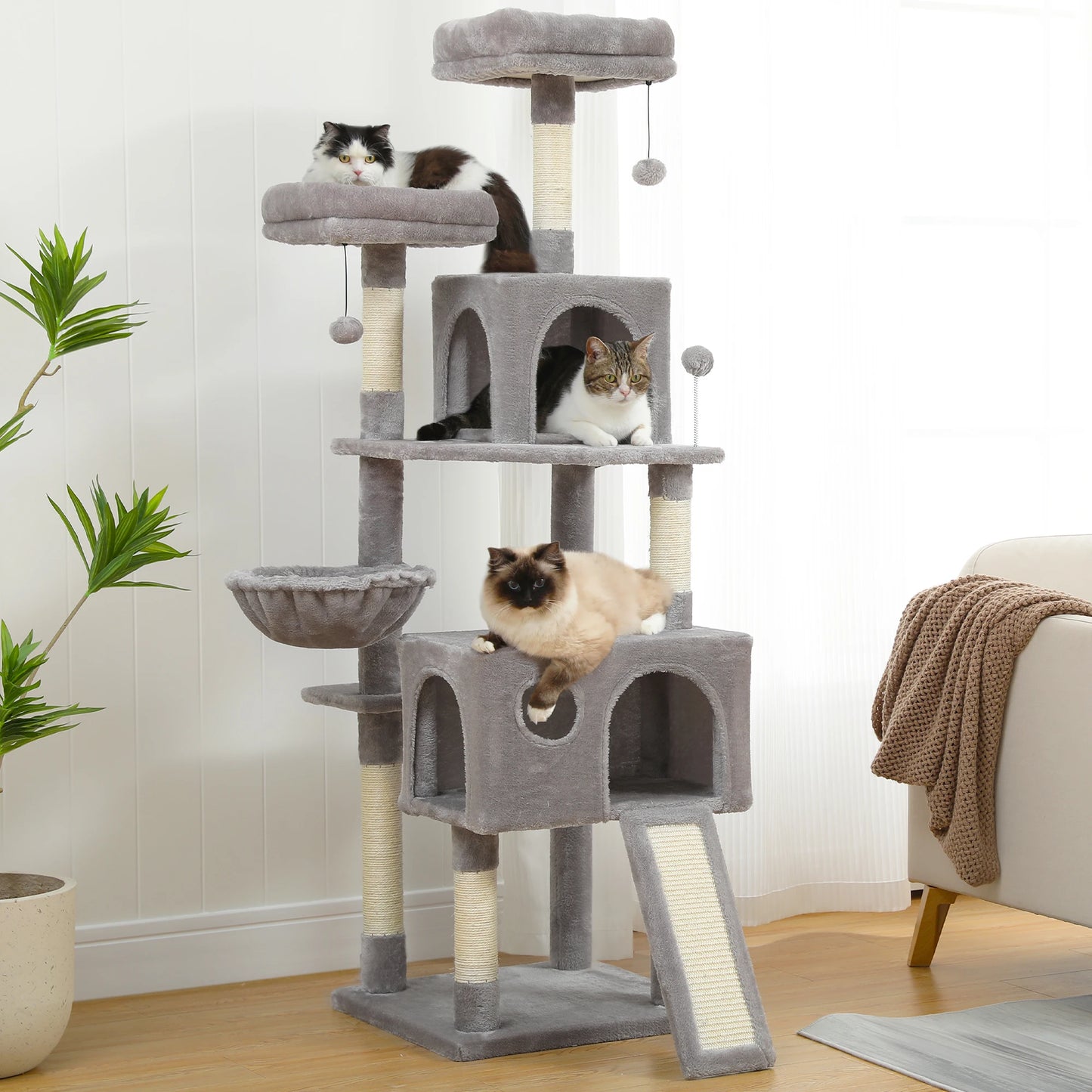 Cats Climbing Trestle Pet Scratcher