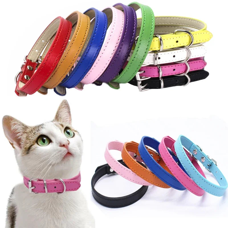 Leather Cat Collar Personalized Dat Collar